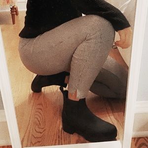 check menswear print leggings | Size S